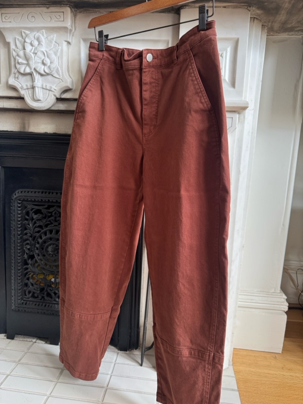 Everlane High-Waist Rust Colored Pants